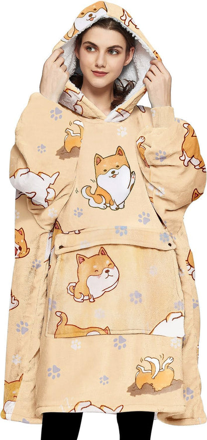 Cartoon Hoodie Blanket