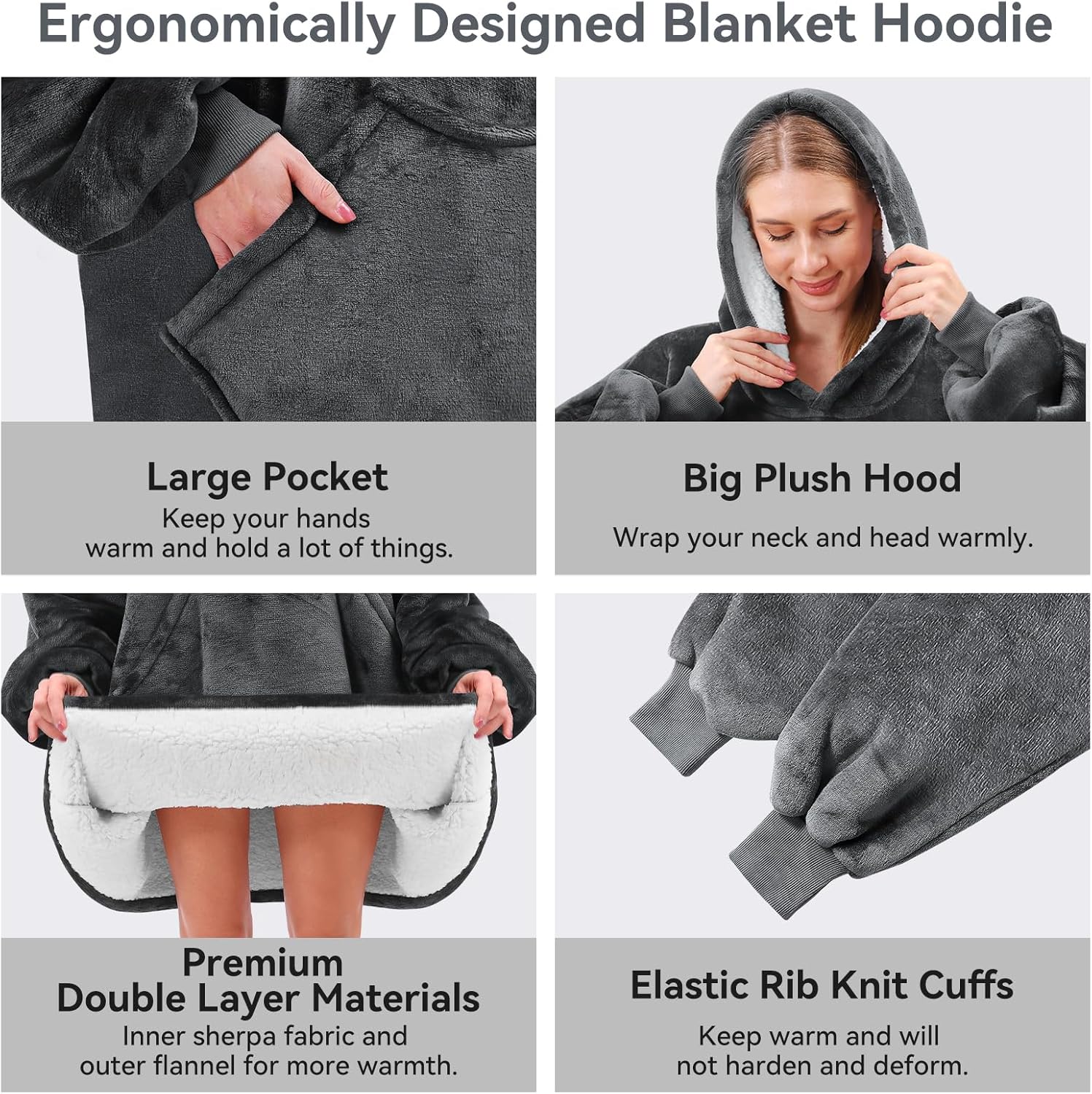 Grey Hoodie Blanket